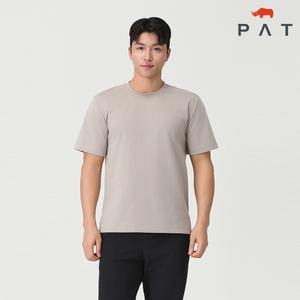 [PAT 남성] 우븐 배색 라운드 티셔츠_QI35302