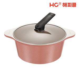 [본사직영] 해피콜 아르보 블랑 28cm 특대곰솥냄비 옐로우핑크
