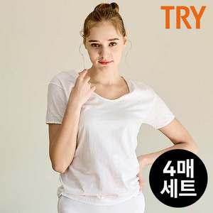 TRY 여 반팔런닝 4매세트