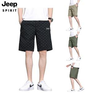 JEEP 지프 여름 남성 지퍼 스판 반바지 편한 와이드 시원한 5부 팬츠