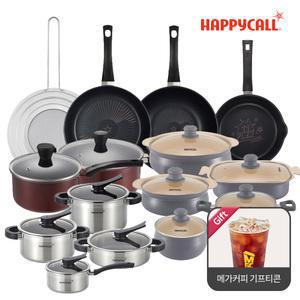 [30%혜택] HC해피콜 NEW 컴포트 플렉스팬 후라이팬 아리IH 냄비세트 스텐 멀티커버외