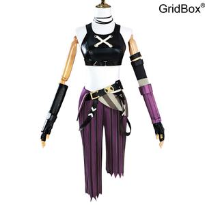 GirdBox 할로윈코스튬 코스프레의상 Jinx 롤 더블린 전투 의상 풀세트