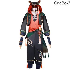 GirdBox 원신 가명 코스튬 리월 무사소년 코스프레 의상 할로윈코스튬 코스프레의상