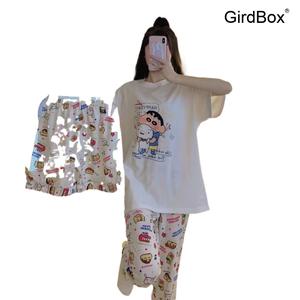 짱구잠옷 여름 여성잠옷 GirdBox 파자마 세트 면 홈웨어