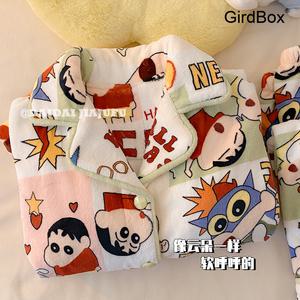 짱구잠옷 여성 겨울 극세사 파자마 GirdBox 홈웨어 세트