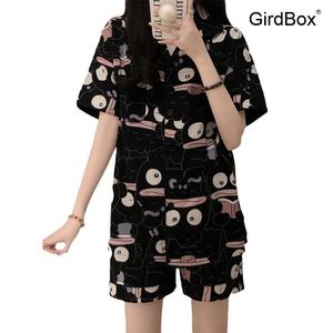 여름잠옷 여성 반팔 한교동 GirdBox 원피스파자마 홈웨어 면 수면