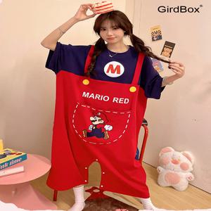 한교동 여성잠옷 GirdBox 여름 원피스잠옷 순면 홈웨어