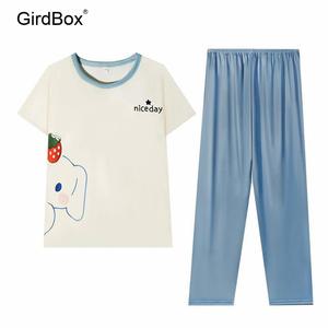 여름잠옷 여성잠옷 GirdBox 산리오잠옷 시나모롤 파자마세트 면 홈웨어