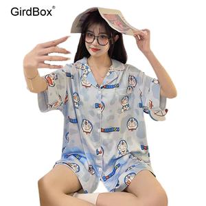 여름잠옷 여성파자마 시나모롤 GirdBox 반팔 홈웨어세트 순면 수면잠옷