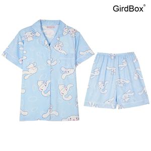 GirdBox 여성잠옷 산리오 쿠로미 반팔 파자마 세트 여름 홈웨어