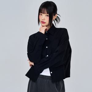 에센셜 세미 크롭 루즈핏 셔츠 5color