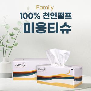 [내일도착]패밀리100%천연펄프티슈 250매 x 12개