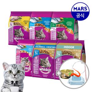 위스카스 포켓 건사료 3kg/7kg+쉬바무스캔1개+고양이낚시대1개+베베숲물티슈1개