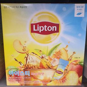 Lipton 립톤 아이스티 믹스 40포 복숭아맛 또는 레몬맛