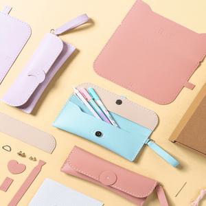 DIY 가죽필통 만들기 가죽공예 키트 패키지 팬슬케이스 세트 퀼트 손바느질 체험 학습 부자재 교구 공방 재