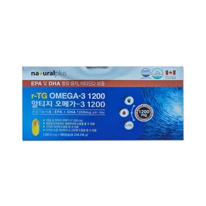 내츄럴플러스 알티지 오메가3 1200 1301.2mg 180캡슐/mj