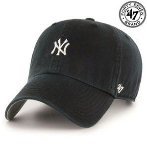 47브랜드 MLB 뉴욕 스몰로고 클린업 볼캡 모자 블랙