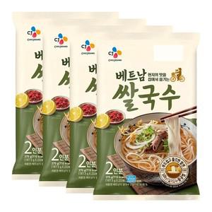 CJ 베트남 쌀국수 375gx4 총1.5kg 간편 깔끔 캠핑 야외가정 밀키트
