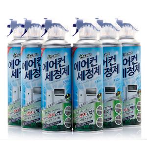 산도깨비 에어컨 세정제 X 6개 필터 청소 스프레이식 제트건 강력분사