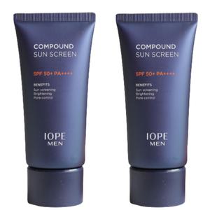 아이오페 맨 컴파운드 선 스크린 SPF 50+저자극선크림 2개 자외선차단 남자선크림 미백