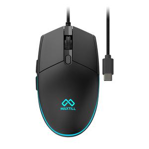 맥스틸 C타입 + USB 저소음 유선 마우스 게이밍 사무용 아이패드 태블릿 노트북 컴퓨터 PC 스마트폰 GM-MCU20