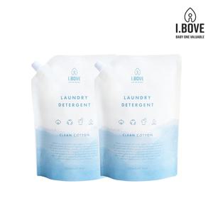 아이보브 고농축 세제 리필1.2L 클린코튼향 2개