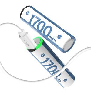 모락 런처 USB C타입 충전식 건전지 AA 2개입