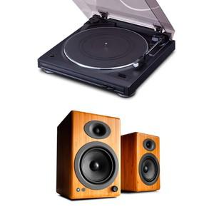 데논 DP-29F 턴테이블 + 오디오엔진 A5+ BT BAMBOO 스피커 오디오