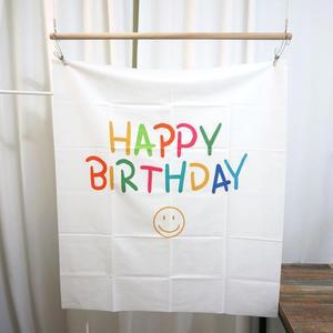 [OFM7Q8P8]패브릭 포스터   생일축하 일회용 스마일