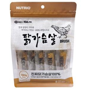 뉴트리오 노령견 간식 스틱 닭가슴살 브러쉬 10개 애완견 애견 트릿 비숑