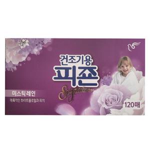 피죤 대용량 건조기시트 120매 /미스틱레인