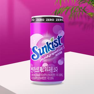 [본사직영] 썬키스트 제로 자두자몽 소다 190ml 30캔