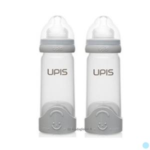 유피스 간편 외출 전용 일회용 젖병 그레이 X2개