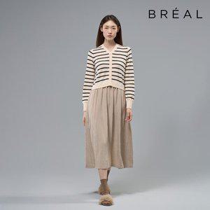 브리엘 스트라이프 버튼니트 원피스 2종 [런칭 가격 79,900원]