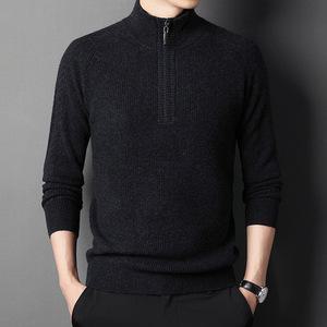 크리링 남성니트 차이나넥 집업 무지 니트 풀오버 OPH3