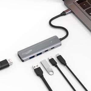 애니포트 AP-TC560 5 in 1 C타입 앤 USB-A 맥북 삼성 덱스 미러링 멀티포트 USB 허브 4K 60Hz
