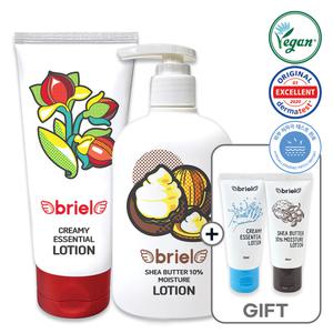 브리엘 크리미 에센셜 로션 160ml+시어버터 10% 모이스처 로션 300g