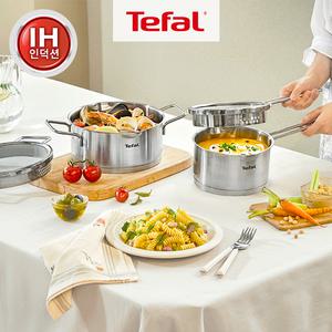 [브랜드위크] 테팔 인덕션 스텐 노르디카 편수 양수냄비 5종 택1 / 편수16 양수18 20 곰솥24 찜기24
