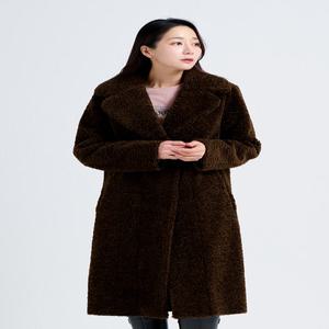 [비브이엘퀸즈] 감성가득 초코 테디베어 양면 리버시블 에코 무스탕 코트