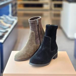 엘칸토 홈플러스몰04 여성 골지 벨벳 스판 앵클 부츠 4CM LCWA97U24C(D)