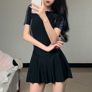 여자 원피스 래시가드 블랙 바캉스 스윔 웨어 수영복 (WFGJMK6)