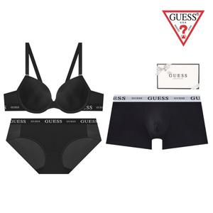 [롯데백화점]게스 톤톤밴드 블랙 커플속옷세트 GEWBR161GEWBP161GEMDR163BK
