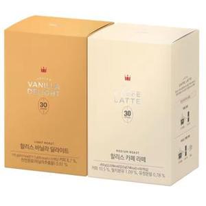 [할리스] 할리스 바닐라딜라이트 30T+카페라떼 30T 커피믹스