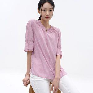 [지센]잔스트라이프 프릴넥 셔츠 LFWSN408 PK_P358565858