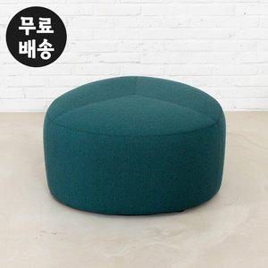 [벤티스가구]세디 패브릭 소파 스툴 원형 인테리어 디자인 STOOL 낮은 쇼파(중형/에메랄드)