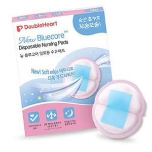 (올핀)수유패드 블루코어 더블하트 60매입 일회용 산모패드
