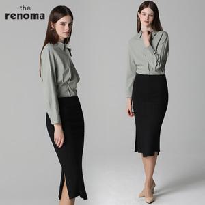 [더레노마][레노마(renoma)] 트위드 언발 스커트 (택가격 159000원)