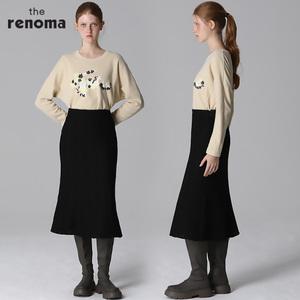 [더레노마][레노마(renoma)] 레이스 울혼방 롱스커트 (택가격 199000원)