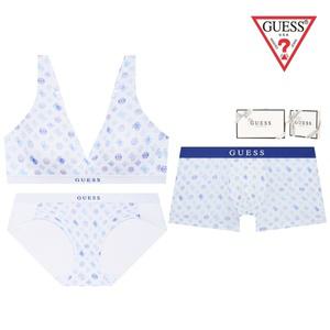 [롯데백화점]게스 심볼로고 노와이어 커플속옷세트 ODWBR796ODWBP796ODMDR796BU