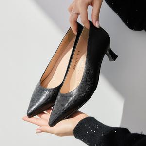 지쎄수제화 천연소가죽 브닌 경량 스틸레토힐 5cm